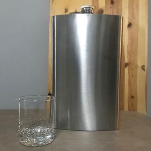 Giant Flask & Rocks Glass